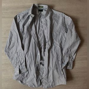 classic blue and white striped shirt